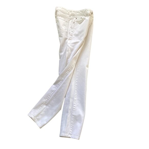 Garnet Hill Classic 5-Pocket Slim Straight Jeans Sz 2 (29x30") White #180i - Picture 5 of 11